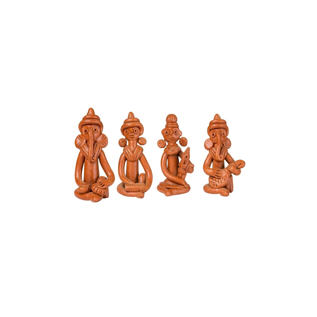 Sowpeace Terracotta Tribal Figurine Set: Artisan Tabletop Decor - Sowpeace - New Arrivals - Tabletop
