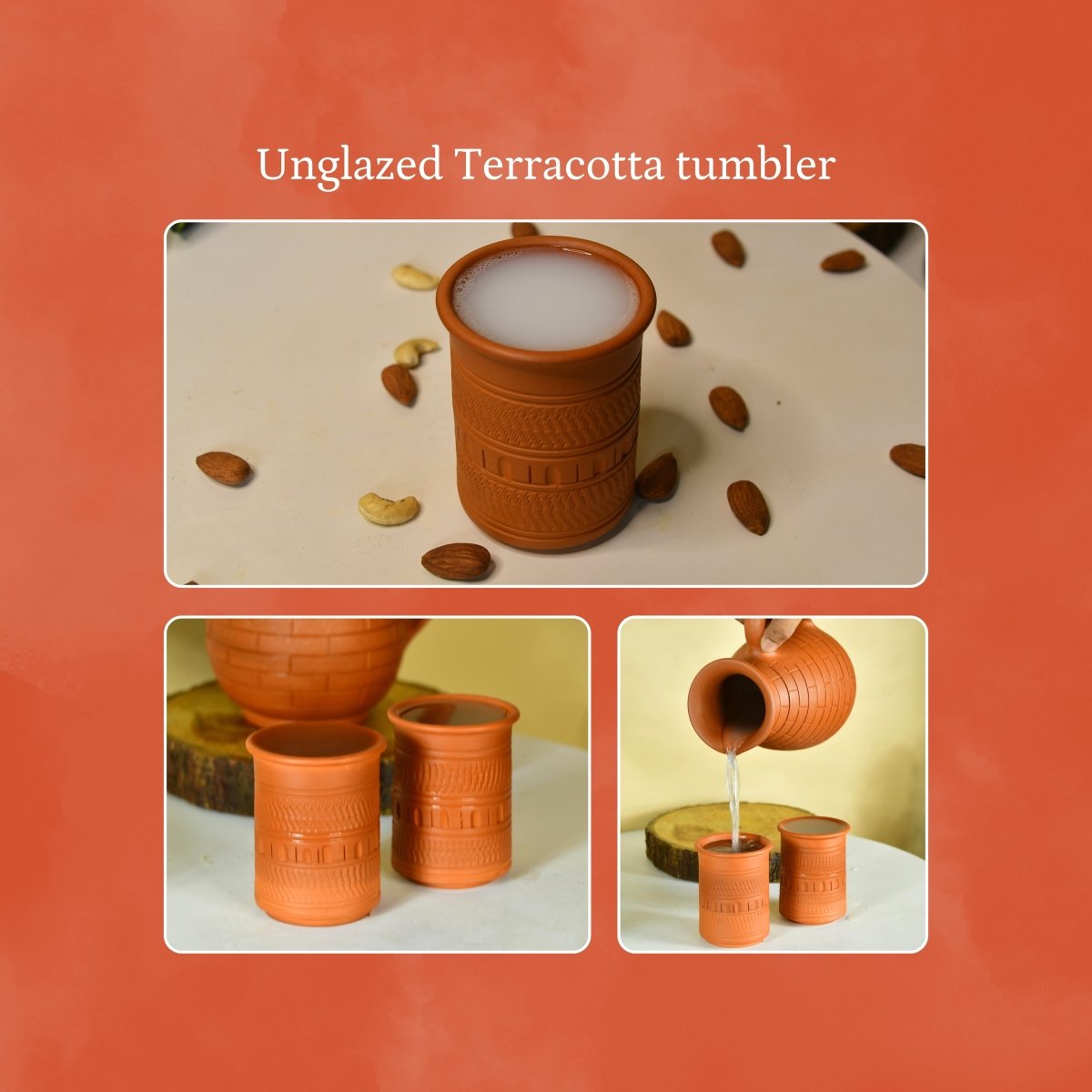 Sowpeace Terracotta Water Glass: Artful, Functional Home & Kitchenware - Utensils - Sowpeace - glasses - New Arrivals