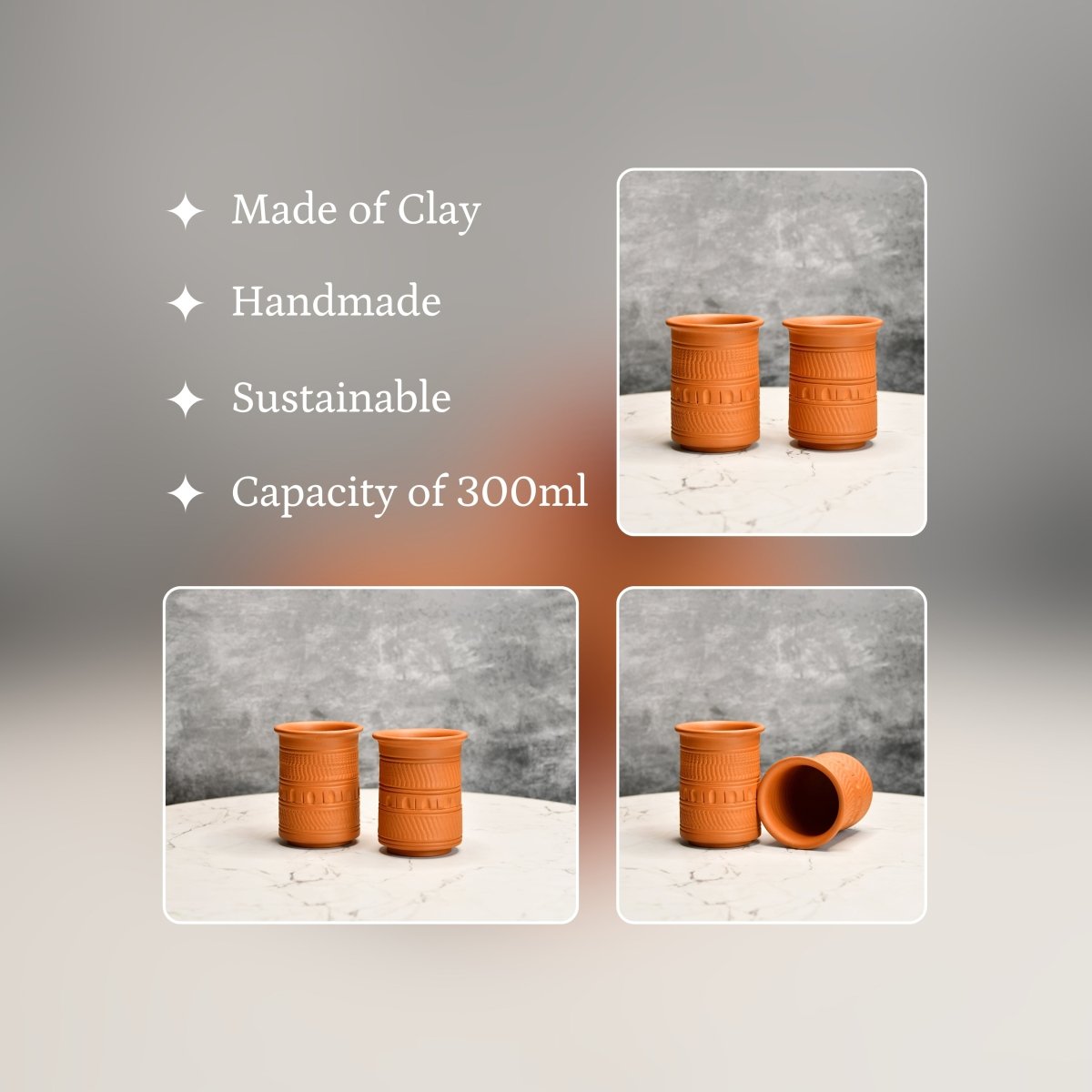 Sowpeace Terracotta Water Glass: Artful, Functional Home & Kitchenware - Utensils - Sowpeace - glasses - New Arrivals