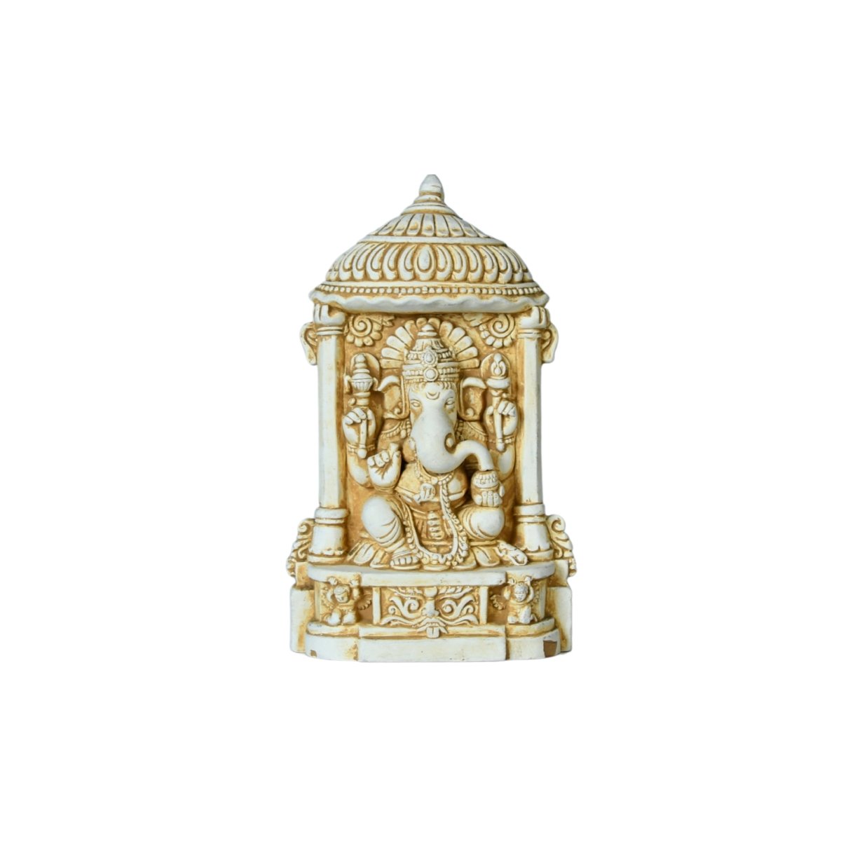 Sowpeace White Ganesh Terracotta Tabletop Art Decor - terracotta tabletop - Sowpeace - Diwali - God Idols