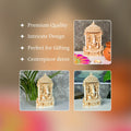 Sowpeace White Ganesh Terracotta Tabletop Art Decor - terracotta tabletop - Sowpeace - Diwali - God Idols
