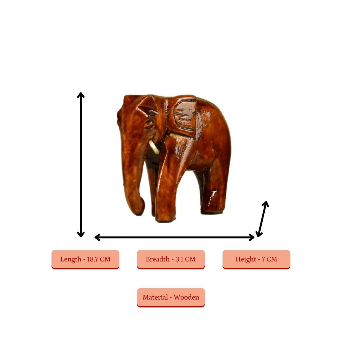 Sowpeace Wooden Descending Elephant Set of 3: Artisan Tabletop Decor - Tabletop - Sowpeace - Animal - New Arrivals