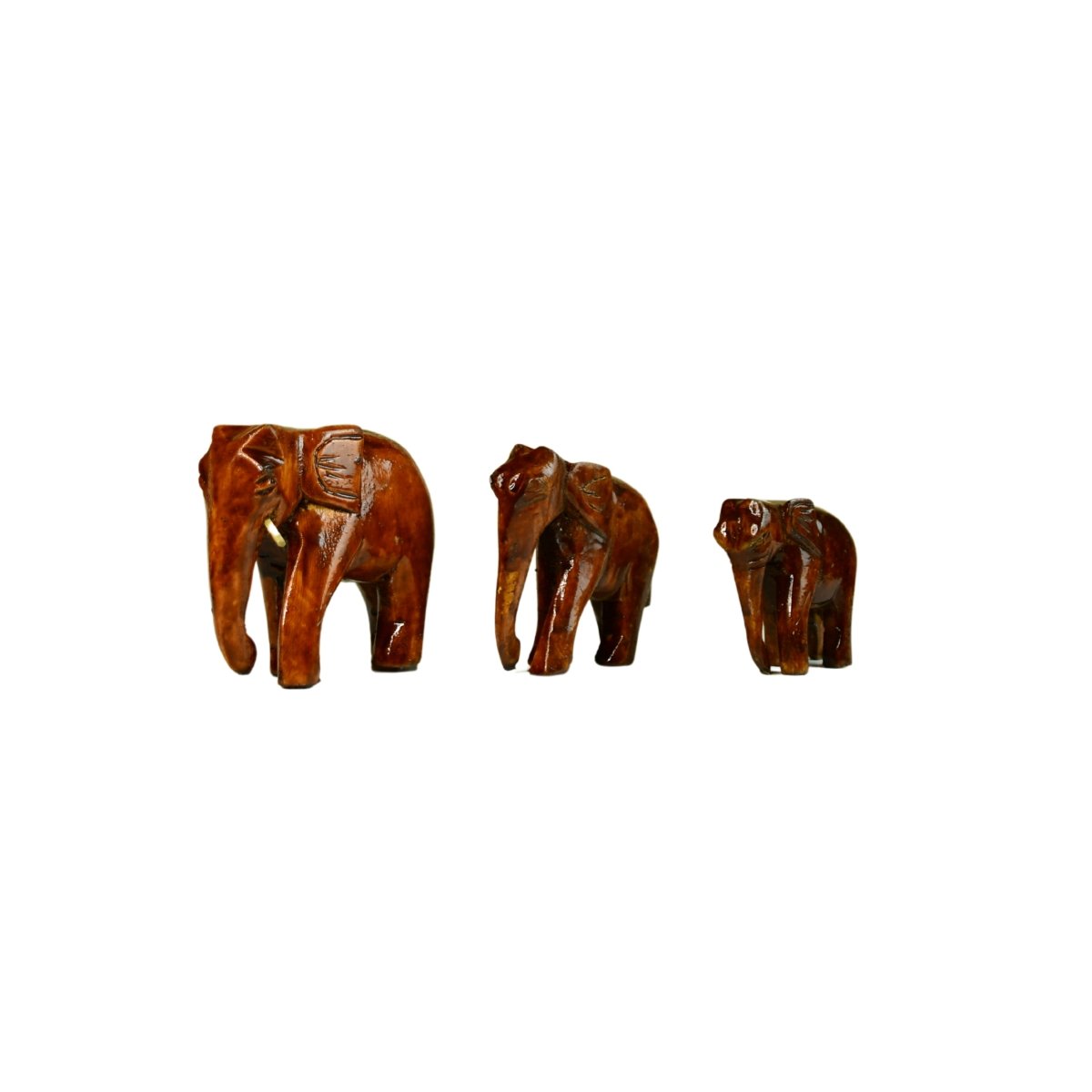 Sowpeace Wooden Descending Elephant Set of 3: Artisan Tabletop Decor - Tabletop - Sowpeace - Animal - New Arrivals