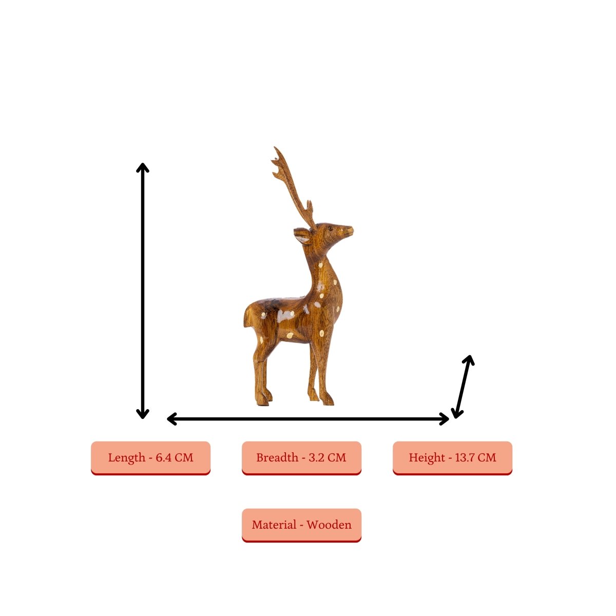 Sowpeace Wooden Dotted Deer: Small Artisan Decor - Tabletop - Sowpeace - Animal - New Arrivals