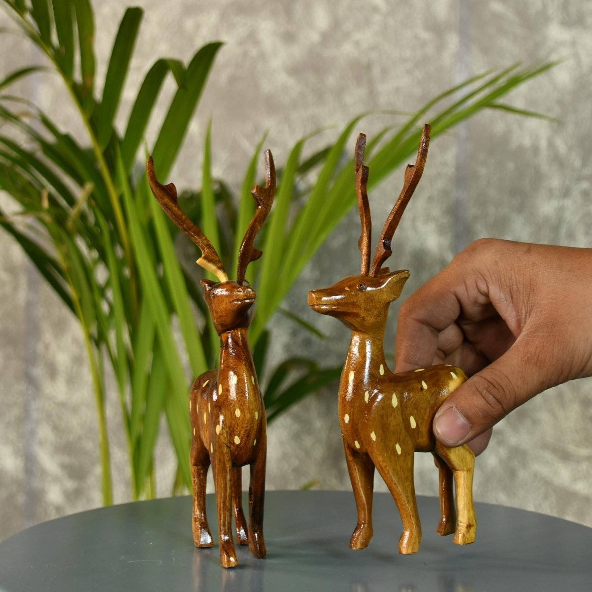 Sowpeace Wooden Dotted Deer: Small Artisan Decor - Tabletop - Sowpeace - Animal - New Arrivals