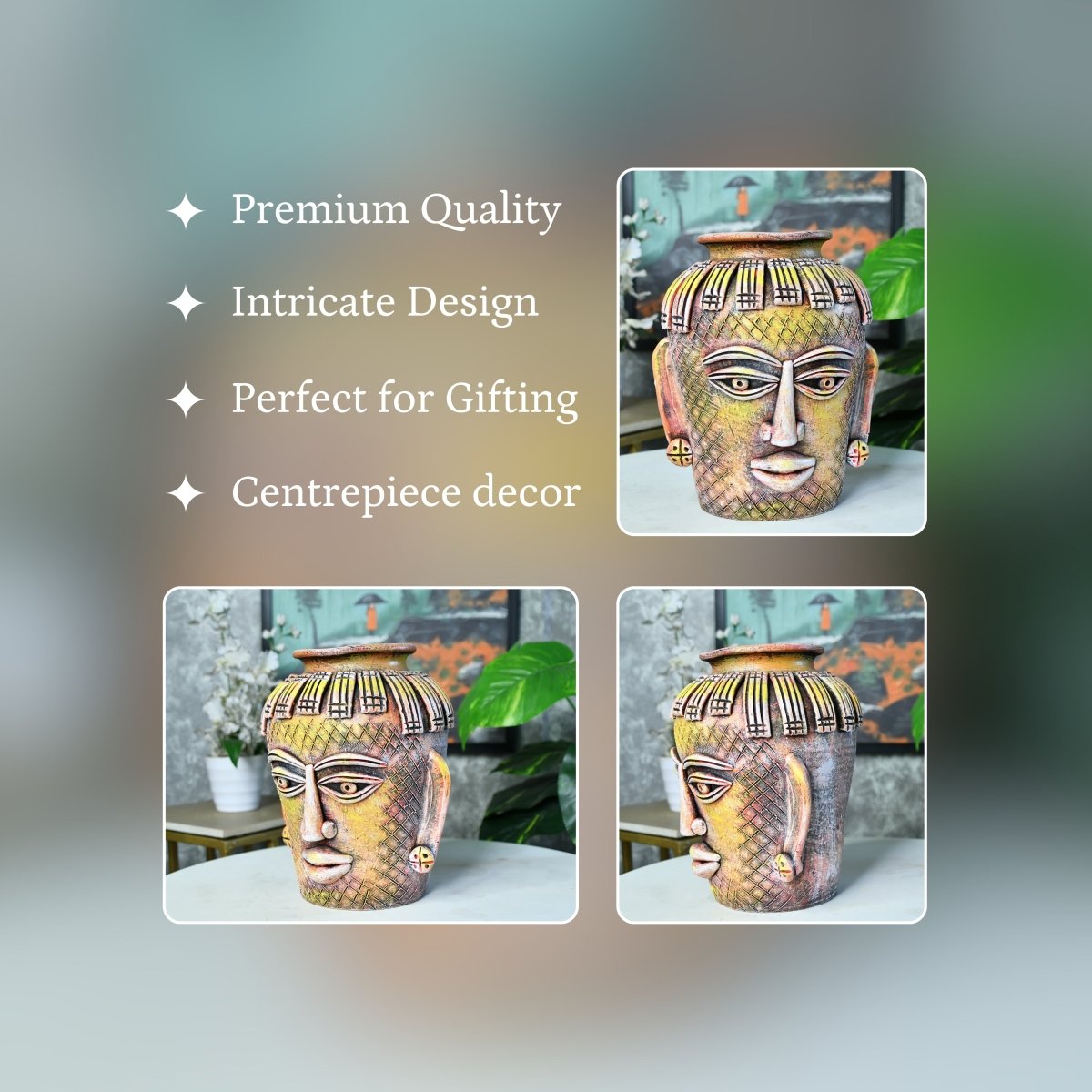 Sowpeace's Majestic Masculinity: Big Male Vase - terracotta tabletop - Sowpeace - Flower Vase - Terracotta