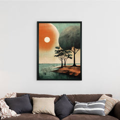 Sowpeace's Handcrafted Bohemian Indian Beach Abstract – Premium Canvas Print for Modern and Artistic Home Decor - Additional View