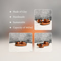 Terracotta Floral Cup Set: Artistic Home Decor and Kitchenware - Sowpeace - New Arrivals - Terracotta Tea set