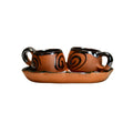 Terracotta Floral Cup Set: Artistic Home Decor and Kitchenware - Sowpeace - New Arrivals - Terracotta Tea set