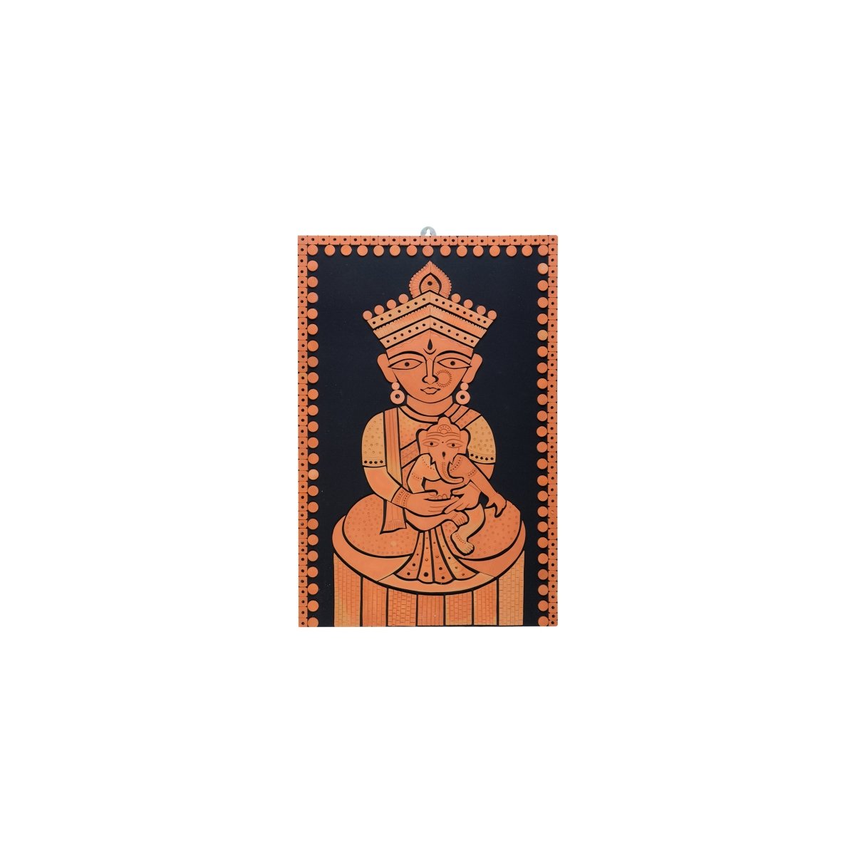 Terracotta Ganesh Janani: Artisan Wall Decor for Home Bliss - Sowpeace - Diwali - God Idols