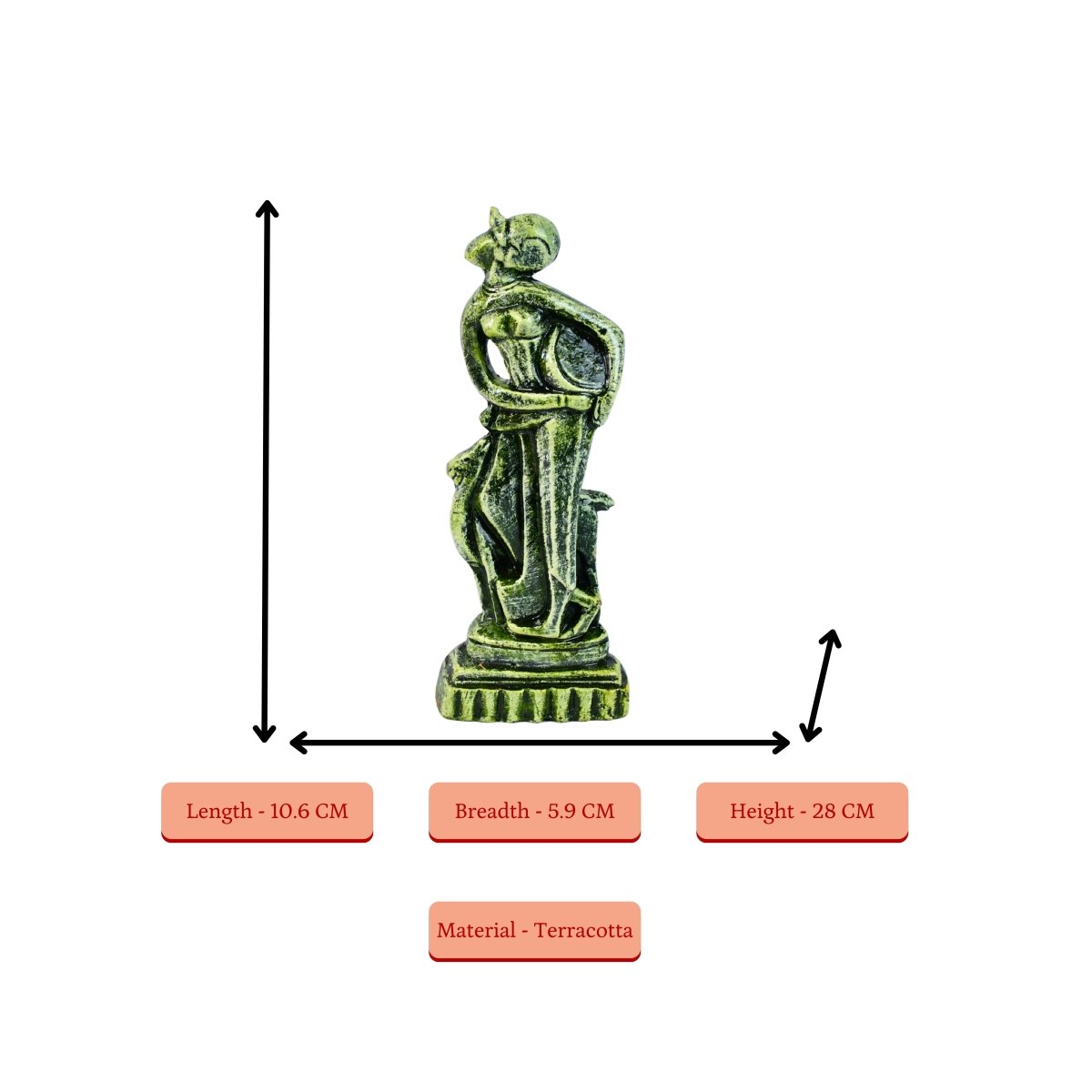 Terracotta Lady with Deer: Artisan Tabletop Home Decor - terracotta tabletop - Sowpeace - New Arrivals - Tabletop