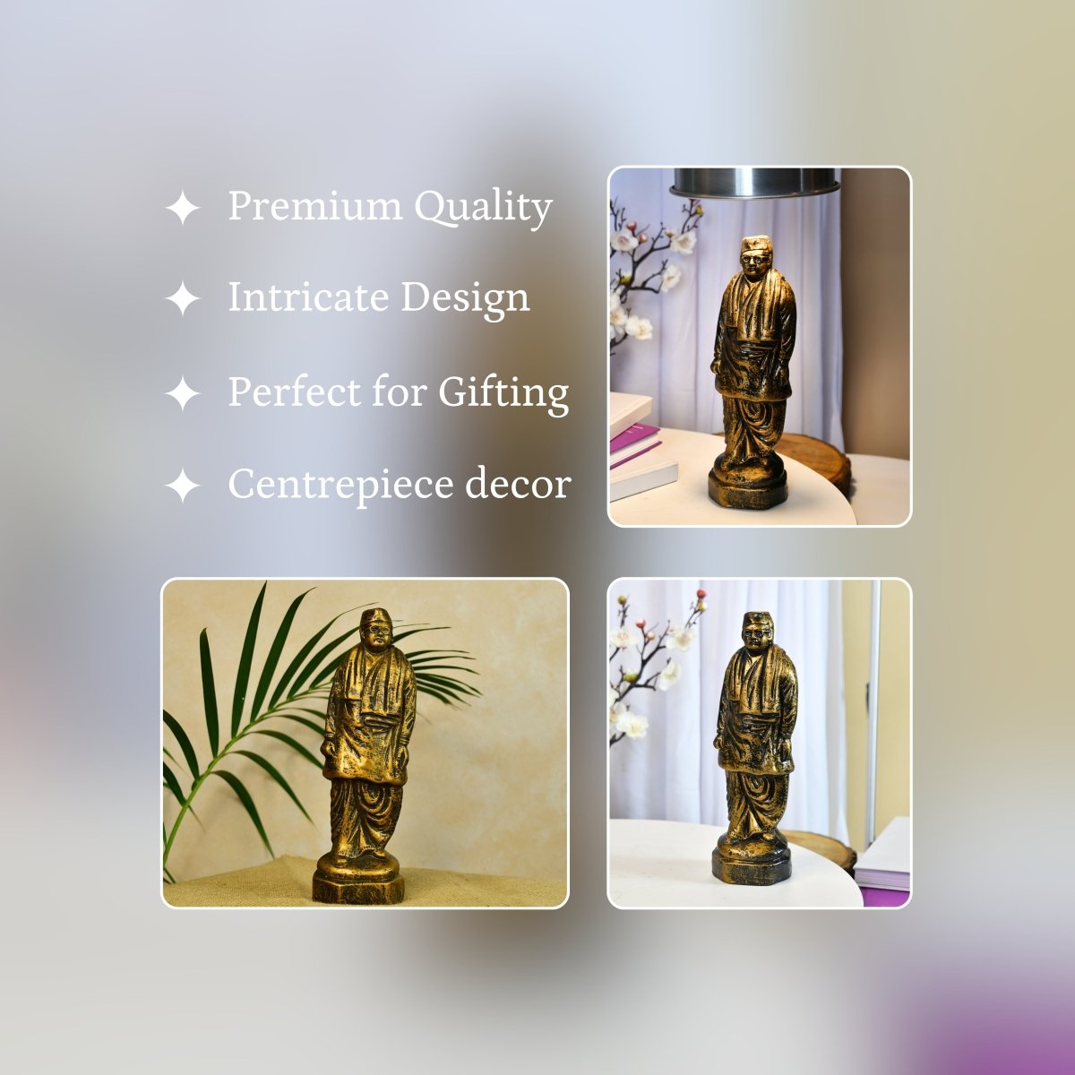 Terracotta Netaji Statue: Artisan - Made Tabletop Decor Masterpiece - terracotta tabletop - Sowpeace - New Arrivals - Tabletop