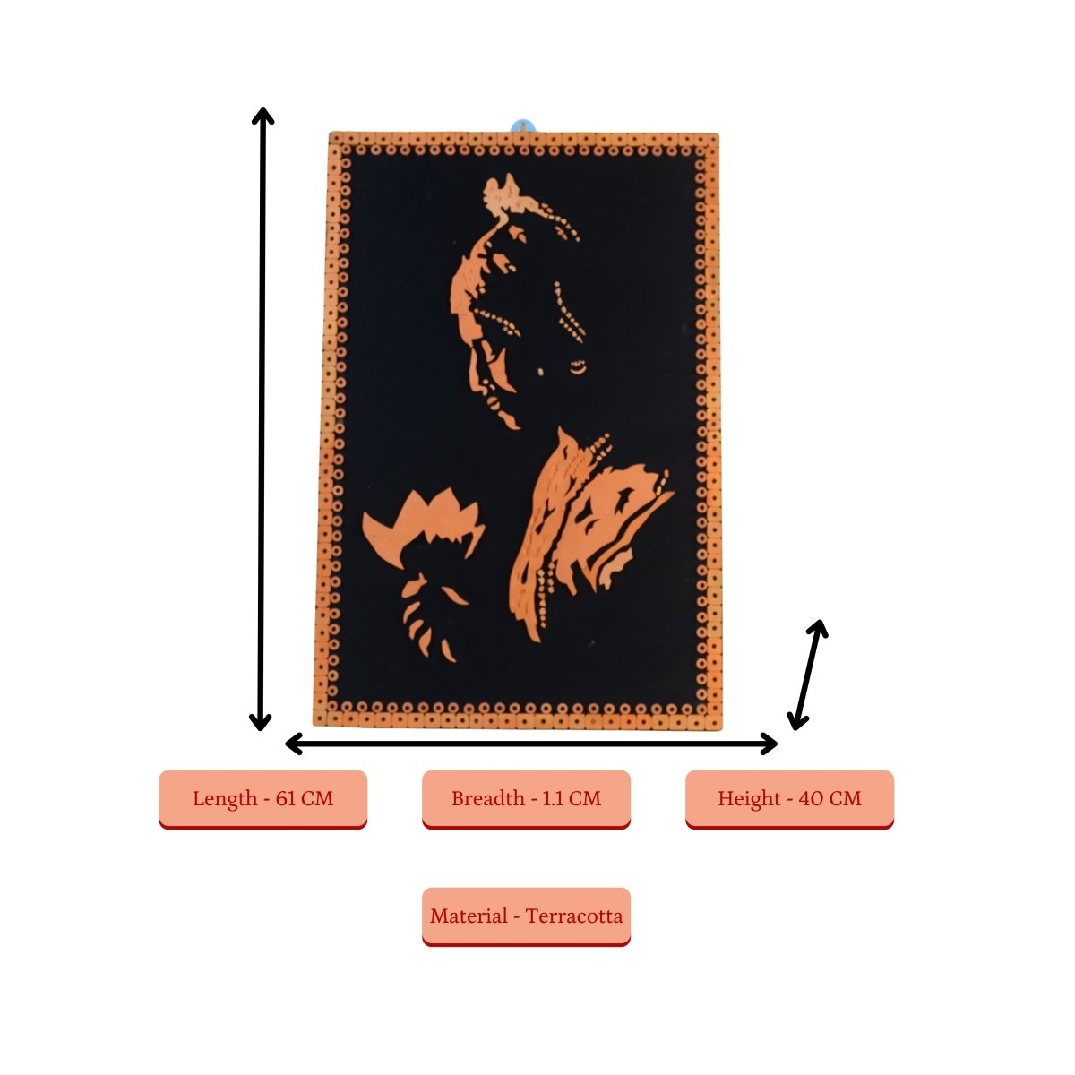 Terracotta Shadowed Lady Wall Art: Artisan Elegance for Home - Sowpeace - New Arrivals - Terracotta Wall Art