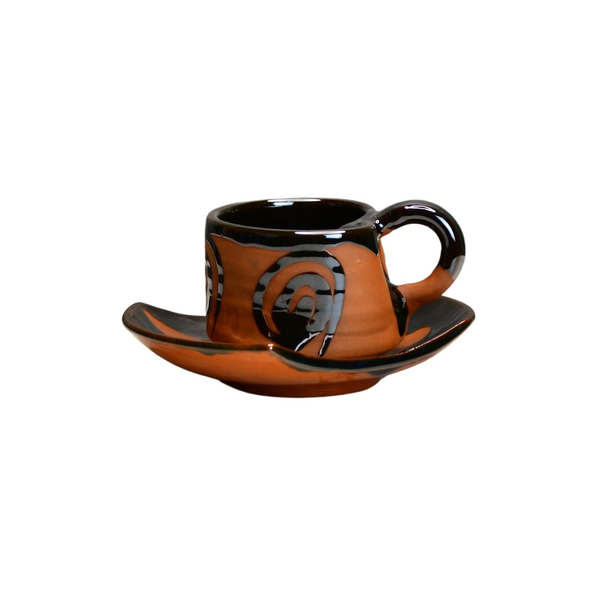 Terracotta Tea Cup Leaf - cups - Sowpeace - New Arrivals - Terracotta Tea set