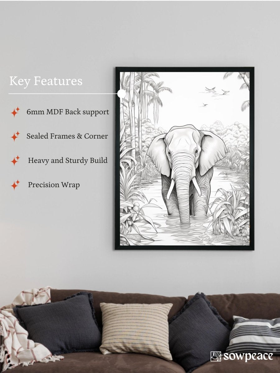 Line Ele Down Canvas: Premium Art for Home Decor Online – Sowpeace