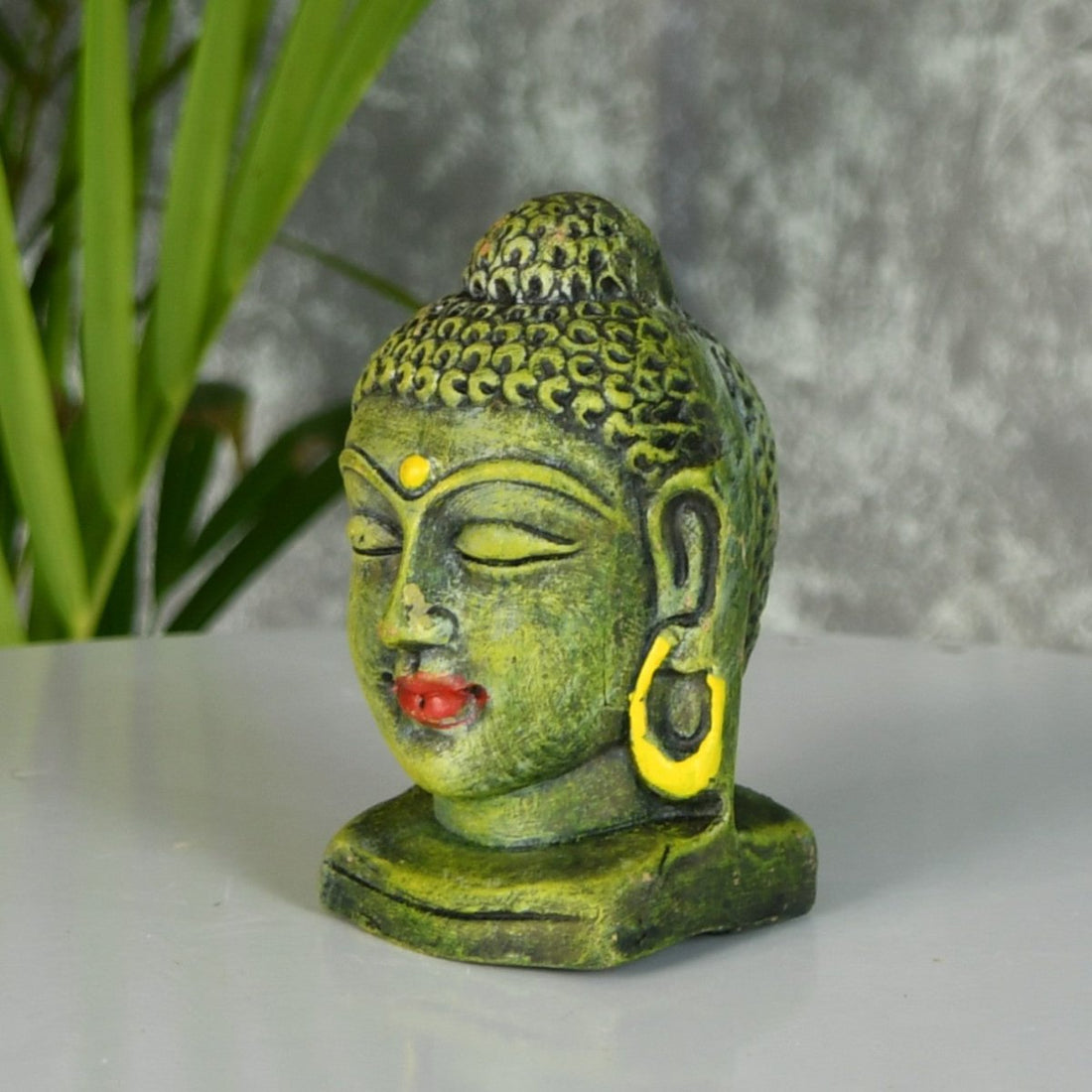 White Terracotta Buddha Head: Artisan Home Decor - terracotta tabletop - Sowpeace - Buddha - God Idols