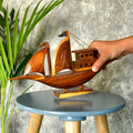 Wooden House Boat: Artisan - Crafted Tabletop Elegance - Tabletop - Sowpeace - New Arrivals - Tabletop
