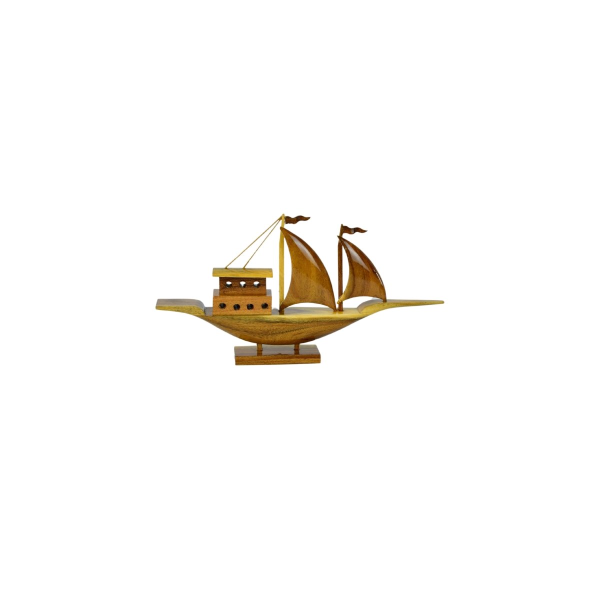 Wooden House Boat: Artisan - Crafted Tabletop Elegance - Tabletop - Sowpeace - New Arrivals - Tabletop