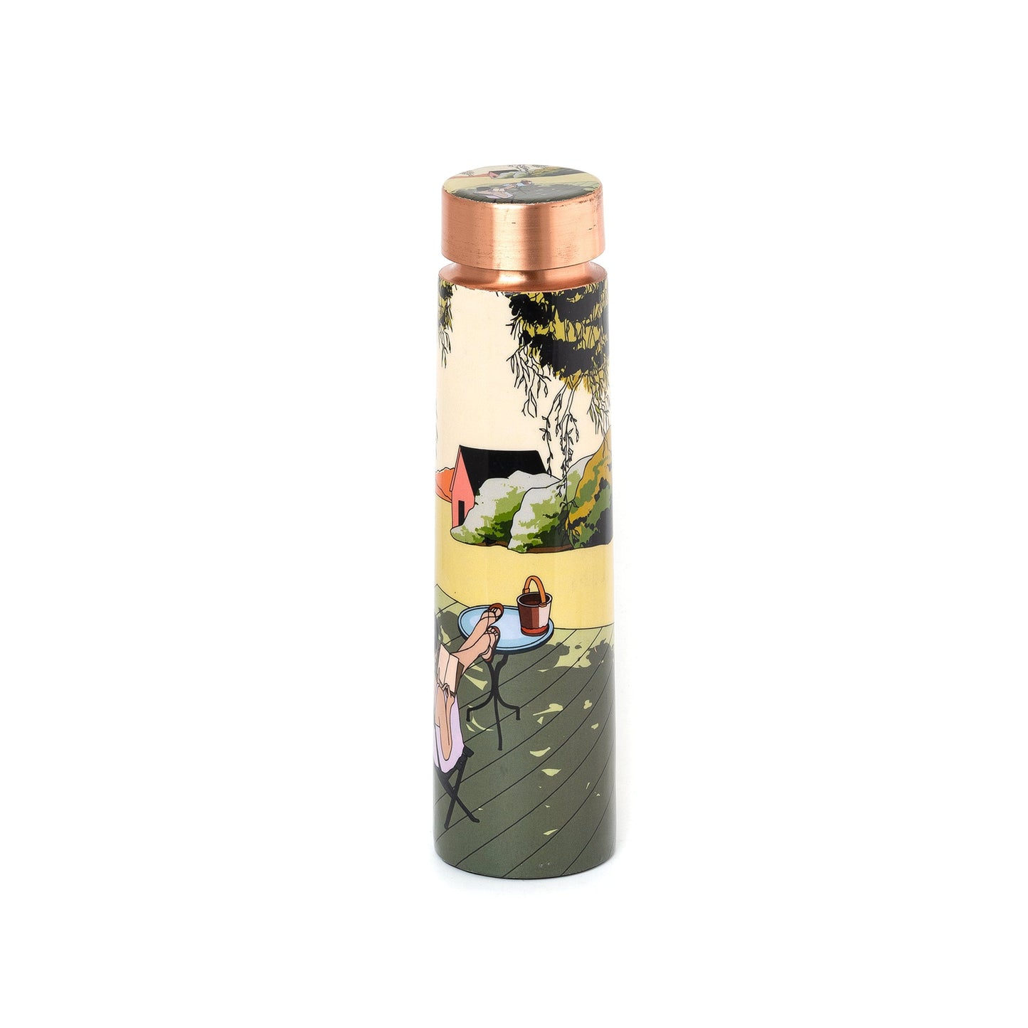 Outdoor lawn-inspired stylish copper bottle --Sowpeace---Sowpeace