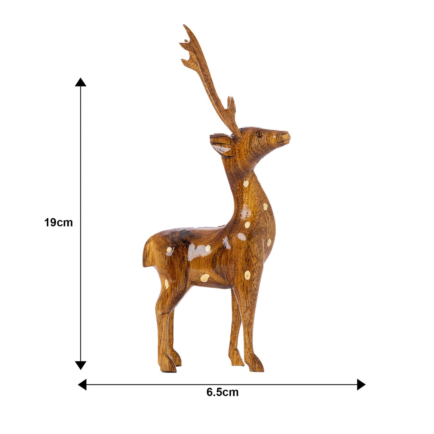 Sowpeace Wooden Dotted Deer: Small Artisan Decor