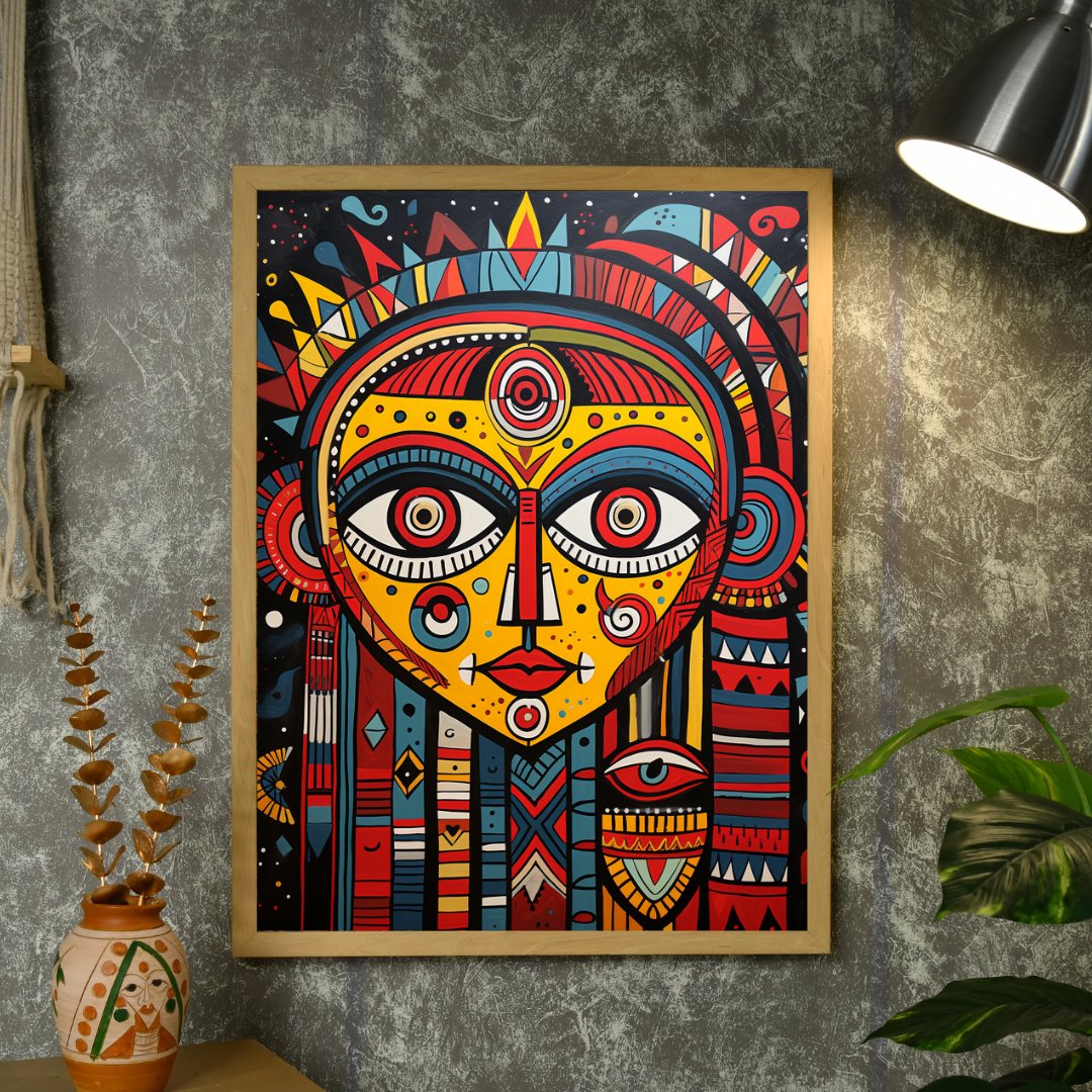 Abstract Big Eyes: Artisan Canvas Wall Decor Masterpiece -Wall painting-Chitran by sowpeace-Abstract Big Eyes: Artisan Canvas Wall Decor Masterpiece-CH-WRT-MBEA-Sowpeace