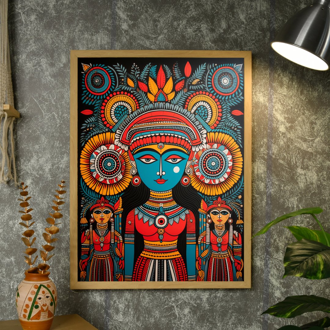Abstract Crowned Women: Sowpeace Prints -Wall painting-Chitran by sowpeace-Abstract Crowned Women: Sowpeace Prints-CH-WRT-MWCM-Sowpeace