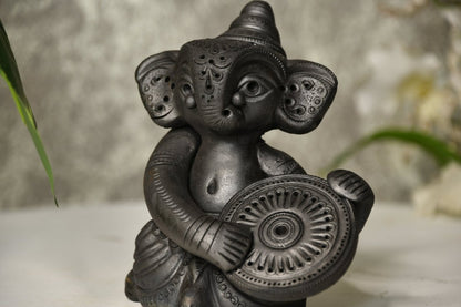 Abstract Terracotta Ganesha Dafali -decor-Sowpeace-Abstract Terracotta Ganesha Dafali-Terr-bter-TT-GDP-Sowpeace
