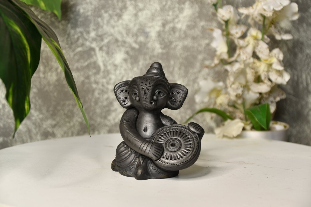 Abstract Terracotta Ganesha Dafali -decor-Sowpeace-Abstract Terracotta Ganesha Dafali-Terr-bter-TT-GDP-Sowpeace