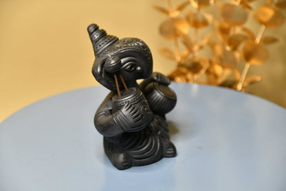 Abstract Terracotta Ganesha Iktara Tabla -decor-Sowpeace-Abstract Terracotta Ganesha Iktara Tabla-Terr-bter-TT-GIT-Sowpeace