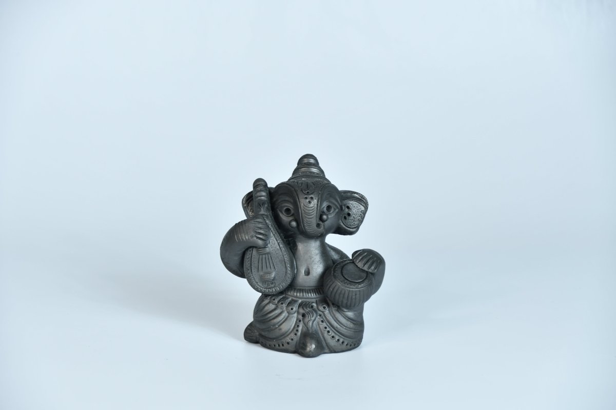 Abstract Terracotta Ganesha Sitar Tabla -decor-Sowpeace-Abstract Terracotta Ganesha Sitar Tabla-Terr-bter-TT-GST-Sowpeace