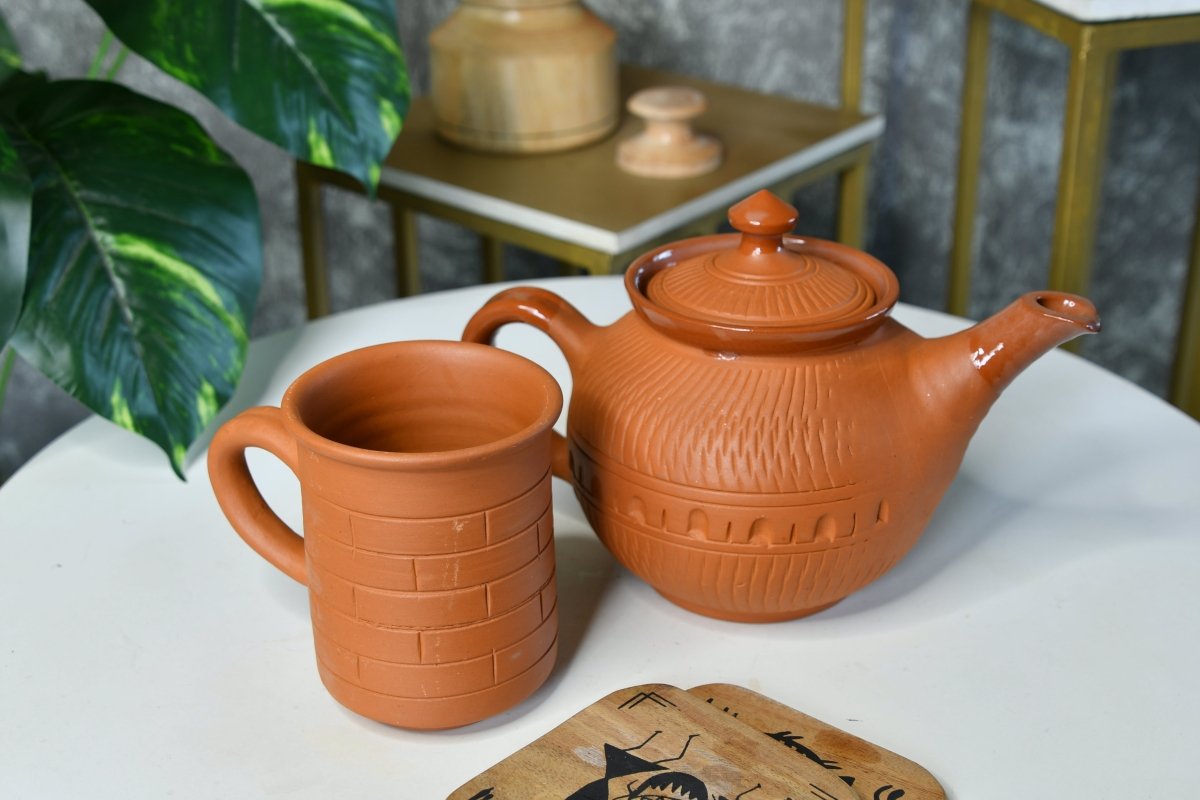 Brick Stripes Imprinted Terracotta Mugs -Utensils-Sowpeace-Brick Stripes Imprinted Terracotta Mugs -Utensils-Sowpeace-Brick Stripes Imprinted Terracotta Mugs-Terr-Uten-Terr-CMGHBTKC2-Sowpeace-Terr-Uten-Terr-CMGHBTKC2-Sowpeace