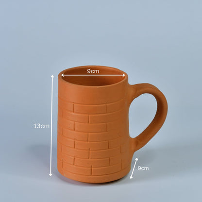 Brick Stripes Terracotta Mug Large -Utensils-Sowpeace-Brick Stripes Terracotta Mug Large-Terr-Uten-Terr-MCLU-Sowpeace