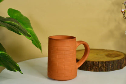 Brick Stripes Terracotta Mug Large -Utensils-Sowpeace-Brick Stripes Terracotta Mug Large-Terr-Uten-Terr-MCLU-Sowpeace