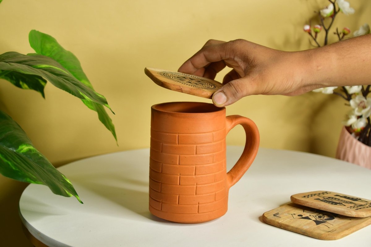 Brick Stripes Terracotta Mug Large -Utensils-Sowpeace-Brick Stripes Terracotta Mug Large-Terr-Uten-Terr-MCLU-Sowpeace