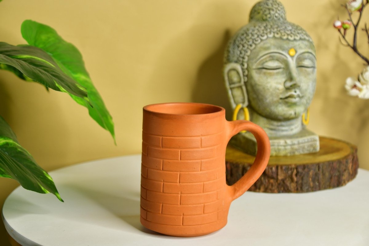 Brick Stripes Terracotta Mug Large -Utensils-Sowpeace-Brick Stripes Terracotta Mug Large-Terr-Uten-Terr-MCLU-Sowpeace