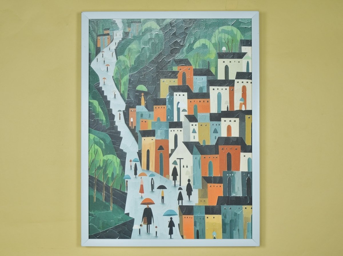 Chitran Nordic Rainy Day Hills Wall Art -Wall painting-Chitran by sowpeace-Chitran Nordic Rainy Day Hills Wall Art-CH-WRT-BWLG-Sowpeace