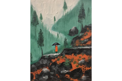 Chitran Nordic Umbrella In The Rain Wall Art -Wall painting-Chitran by sowpeace-Chitran Nordic Umbrella In The Rain Wall Art -Wall painting-Chitran by sowpeace-Chitran Nordic Umbrella In The Rain Wall Art--Sowpeace-CH-WRT-AOLP-Sowpeace