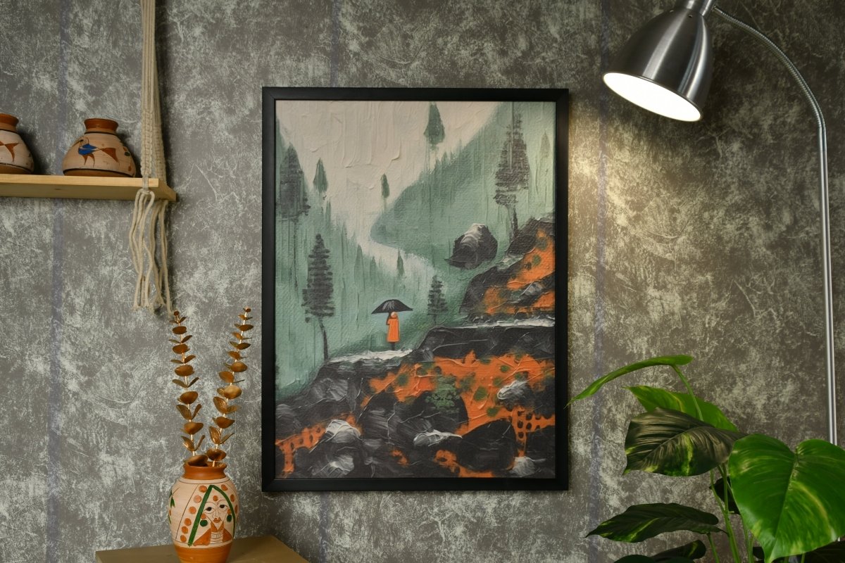 Chitran Nordic Umbrella In The Rain Wall Art -Wall painting-Chitran by sowpeace-Chitran Nordic Umbrella In The Rain Wall Art-CH-WRT-AOLP-Sowpeace