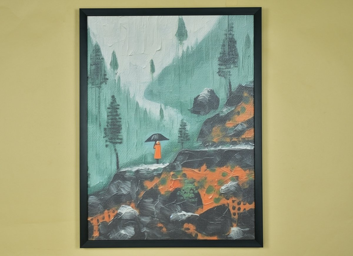 Chitran Nordic Umbrella In The Rain Wall Art -Wall painting-Chitran by sowpeace-Chitran Nordic Umbrella In The Rain Wall Art-CH-WRT-AOLP-Sowpeace