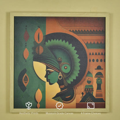 Chitran Rajasthani Fusion Wall Art -Wall painting-Chitran by sowpeace-Chitran Rajasthani Fusion Wall Art-CH-WRT-TIS-Sowpeace