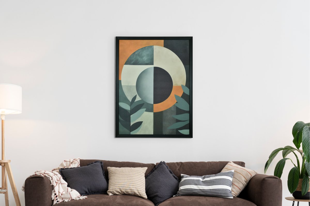 Chitran Scandinavian Sphere Leaves Abstract Wall Art -Wall painting-Chitran by sowpeace-Chitran Scandinavian Sphere Leaves Abstract Wall Art--Sowpeace