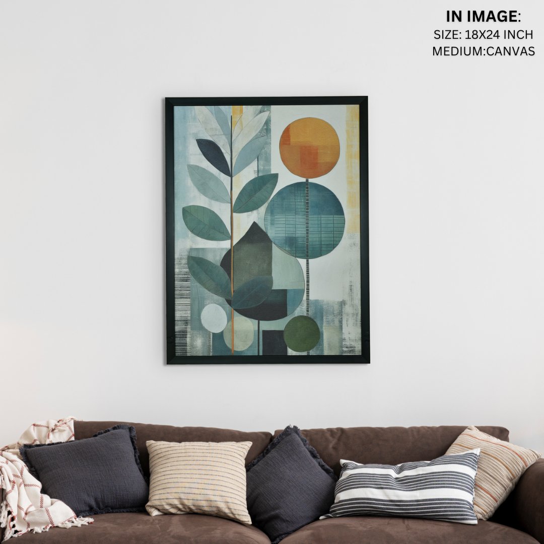 Chitran Scandinavian Sphere Leaves Abstract Wall Art -Wall painting-Chitran by sowpeace-Chitran Scandinavian Sphere Leaves Abstract Wall Art-CH-WRT-BOSL-Sowpeace
