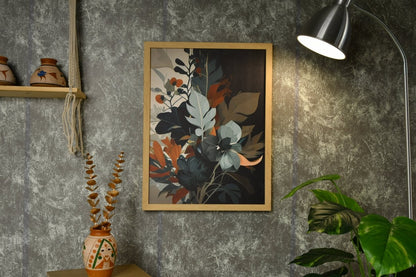 Chitran Wild leaves Abstract Wall Art -Wall painting-Chitran by sowpeace-Chitran Wild leaves Abstract Wall Art-CH-WRT-SOL-Sowpeace