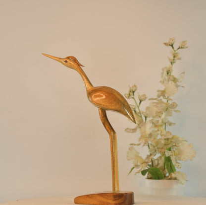 Elegant Wooden Carved Flamingo Sculpture: Premium Abstract Decor Accent -Wooden-Sowpeace-Elegant Wooden Carved Flamingo Sculpture: Premium Abstract Decor Accent-Wood-WAFL-WDN-TT-Sowpeace