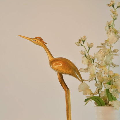 Elegant Wooden Carved Flamingo Sculpture: Premium Abstract Decor Accent -Wooden-Sowpeace-Elegant Wooden Carved Flamingo Sculpture: Premium Abstract Decor Accent-Wood-WAFL-WDN-TT-Sowpeace