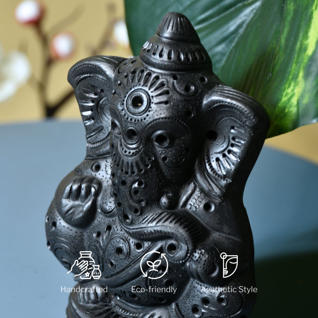 Enigmatic Terracotta Ganesha Blessing -decor-Sowpeace-Enigmatic Terracotta Ganesha Blessing-Terr-bter-TT-GGB-Sowpeace