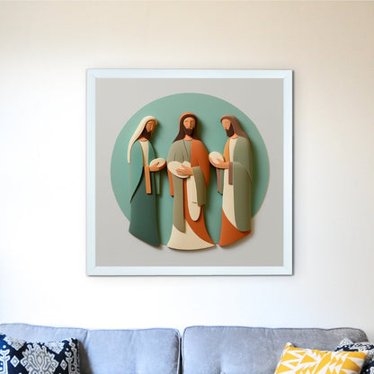 Home Blessing: Jesus' Modern Family Art -Wall painting-Chitran by sowpeace-Home Blessing: Jesus' Modern Family Art-CH-WRT-JBF-Sowpeace