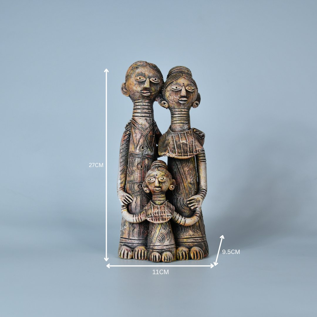 Kayan Tribal Ancestral Tapestry -terracotta tabletop-Sowpeace-Kayan Tribal Ancestral Tapestry-Terr-Terr-TT-KF-Sowpeace