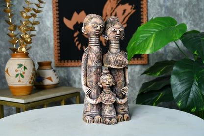 Kayan Tribal Ancestral Tapestry -terracotta tabletop-Sowpeace-Kayan Tribal Ancestral Tapestry-Terr-Terr-TT-KF-Sowpeace