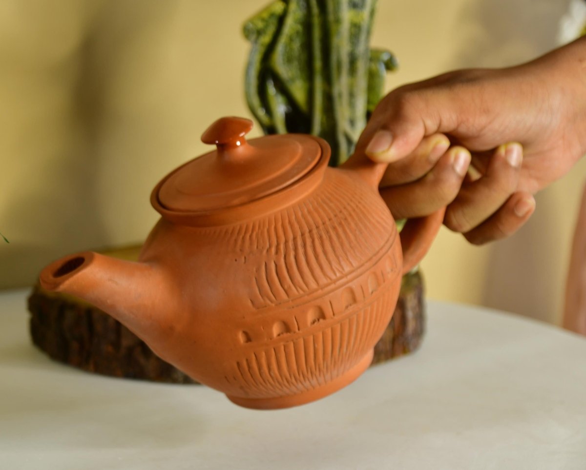 Large Terracotta Kettle for Tea and Coffee -Utensils-Sowpeace-Large Terracotta Kettle for Tea and Coffee-Terr-Uten-Terr-TKUN-Sowpeace